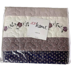 JCP Home Boho Quilted Floral Window Valance – Purple Multi 52” x 15” New